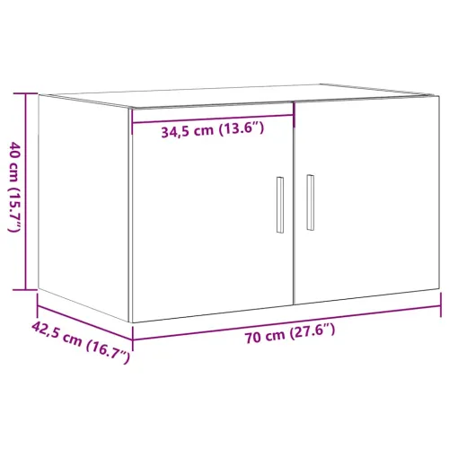Ormar za Zid Staro drvo 70 x 42.5 x 40 cm Konstruirano drvo - Staro drvo Cijena