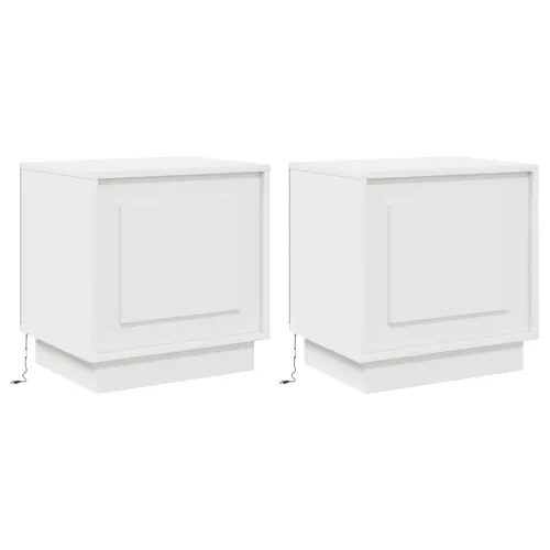 Noćni ormar 2 kom. Bijelo 44 x 34,5 x 45 cm Konstruirano drvo - Bijelo 2 Cijena