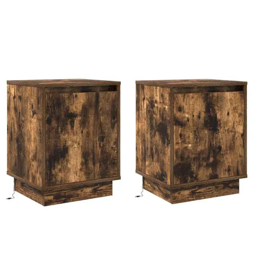 Noćni ormar 2 kom. Dimljeni hrast 39 x 34,5 x 50 cm - Dimljeni hrast 2 Cijena