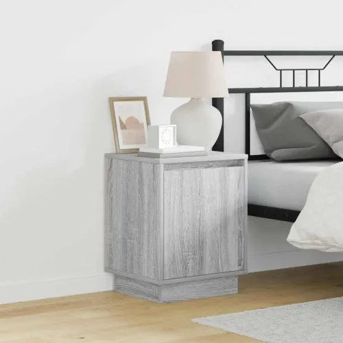 Noćni ormar 2 kom. Siva 39 x 34,5 x 50 cm Konstruirano drvo - Sivi hrast sonoma 2 Cijena