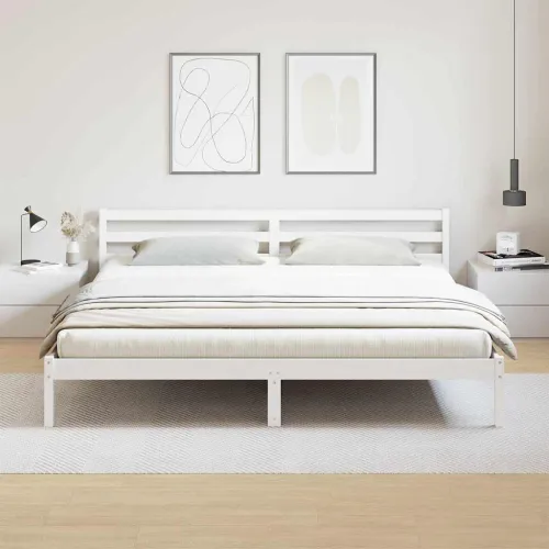 Okvir za krevet Bijelo 215,5 x 205,5 x 69,5 cm - Bijelo 200 x 210 cm Cijena