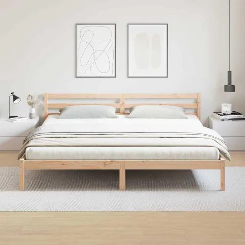 Okvir za krevet Smeđa 225,5 x 185,5 x 69,5 cm - Prirodna 180 x 220 cm Cijena