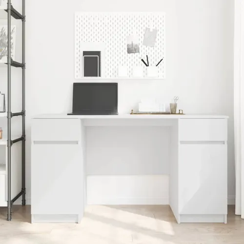 Stol Bijelo Konstruirano drvo 140 x 49 x 76 cm - Bijelo Cijena