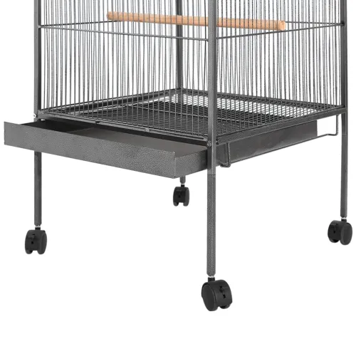  Kavez za ptice crni 54 x 54 x 146 cm čelični - Crna Cijena
