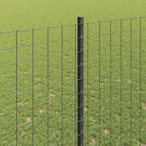 Ugrađeni stup za ogradu 5 kom. Siva 200 cm - Čelik/sivo 200 cm 5 Cijena