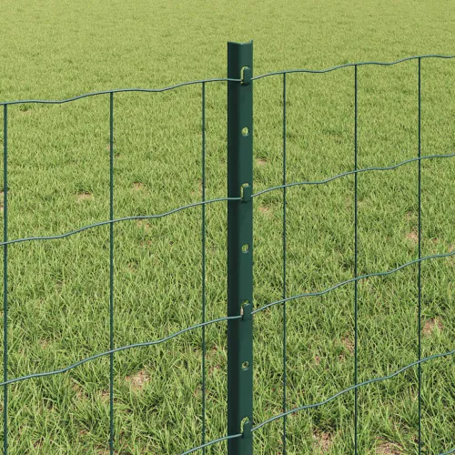 Euro ograda s postom 50 x 0,6 m Čelik premazan PVC-om Zelena - Zelena 50 x 0,6 m ograde (mreža 7,5 x 10 cm) Cijena