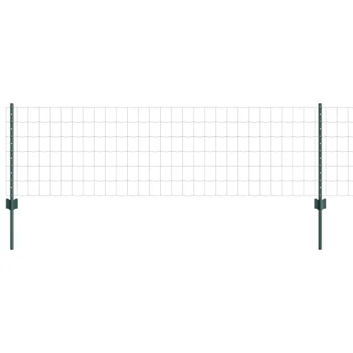 Euro ograda s postom 50 x 0,6 m Čelik premazan PVC-om Zelena - Zelena 50 x 0,6 m ograde (mreža 7,5 x 10 cm) Cijena