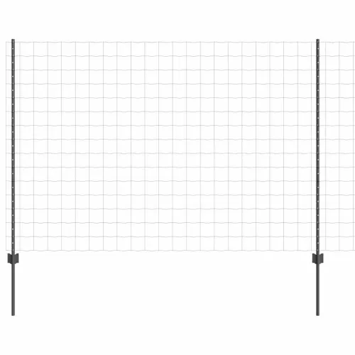Euro ograda s postom 10 x 1,6 m Čelik premazan PVC-om Siva - Siva 10 x 1,6 m ograda (mreža 10 x 10 cm) Cijena