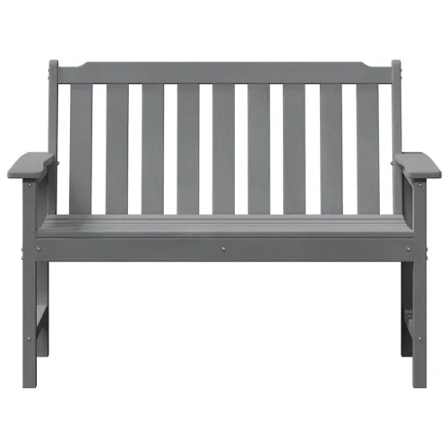 Vrtna klupa Svijetlo siva 120 x 59 x 88 cm HDPE - Svjetlosiva klupa Cijena