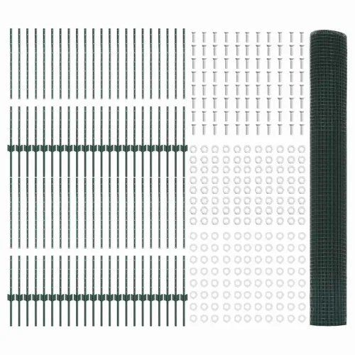 Zatvorena žičana ograda s postovima 100 x 1 m Zelena Mreža - Zelena 100 x 0 m ograda (mreža 1,2 x 1,2 cm) Cijena