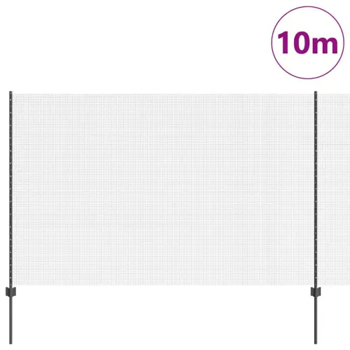 Zatvorena žičana ograda s postovima 10 x 1,6 m Siva Mreža - Siva ograda 10 x 1,6 m (mreža 1,2 x 1,2 cm) Cijena