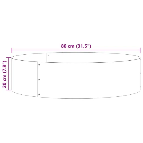 Prsten za saksiju 5 kom. Rđa 80 x 80 x 20 cm - 80 cm Čelik COR-TEN 5 Cijena