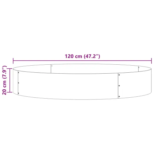 Prsten za saksiju Rđa 120 x 120 x 20 cm - 120 cm Čelik COR-TEN 1 Cijena