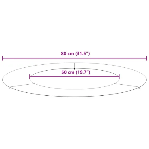 pogodno za ravne drvene prstenove 5 kom. Rđa Ø50/80 cm - 80 cm Čelik COR-TEN 5 Cijena