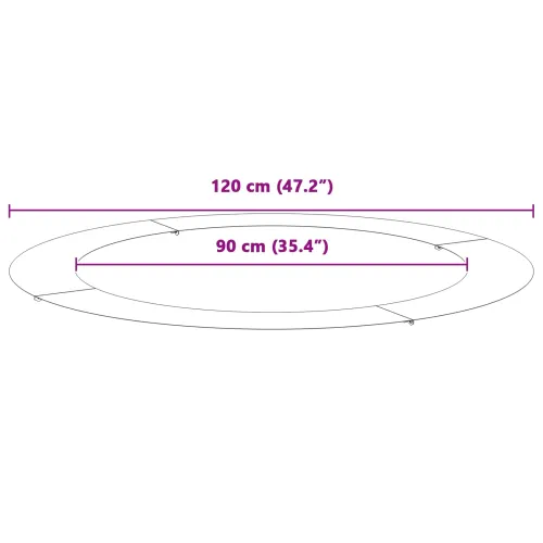 pogodno za ravne drvene prstenove 5 kom. Rđa Ø60/90 cm - 90 cm Čelik COR-TEN 5 Cijena