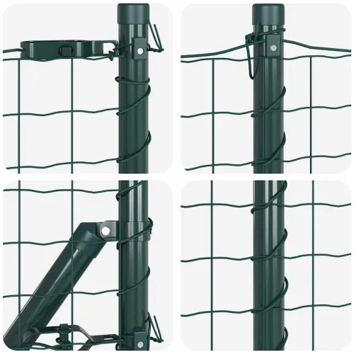 Euro Ograđivanje Ukop 10 x 0,6 m Čelik premazan PVC-om Zelena - 10 x 0,6 m (mreža 50 x 50 mm) Zelena Fiksacija na tlo Cijena
