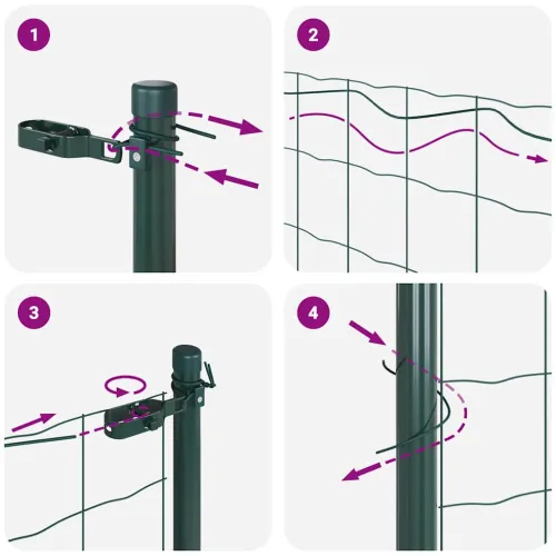 Euro Ograđivanje Ukop 10 x 0,6 m Čelik premazan PVC-om Zelena - 10 x 0,6 m (mreža 50 x 50 mm) Zelena Fiksacija na tlo Cijena