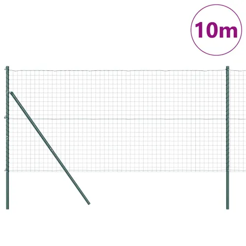 Euro Ograđivanje Ukop 10 x 1,2 m Čelik premazan PVC-om Zelena - 10 x 1,2 m (mreža 50 x 50 mm) Zelena Fiksacija na tlo Cijena