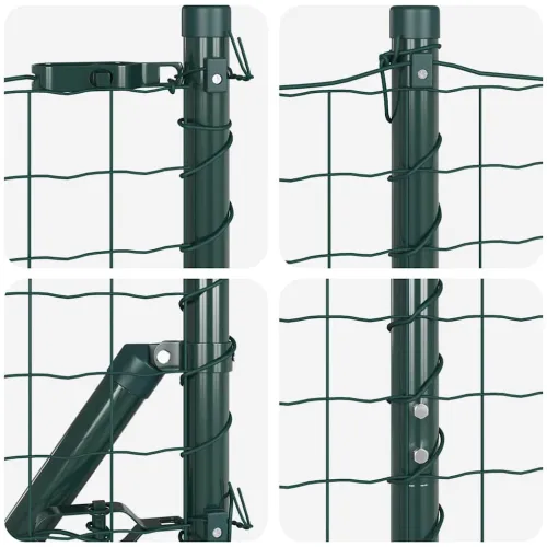Euro Ograđivanje Ukop 10 x 1,2 m Čelik premazan PVC-om Zelena - 10 x 1,2 m (mreža 50 x 50 mm) Zelena Fiksacija na tlo Cijena