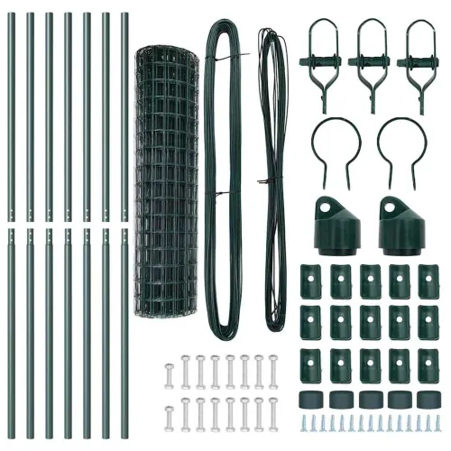 Euro Ograđivanje Ukop 10 x 1,2 m Čelik premazan PVC-om Zelena - 10 x 1,2 m (50 x 100 mm mreža) Zelena Fiksacija na tlo Cijena