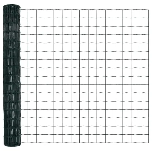 Euro Ograđivanje Ukop 10 x 1,6 m Čelik premazan PVC-om Zelena - 10 x 1,6 m (mreza 100 x 100 mm) Zelena Fiksacija na tlo Cijena