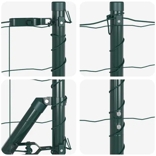 Euro Ograđivanje Ukop 10 x 1,6 m Čelik premazan PVC-om Zelena - 10 x 1,6 m (mreza 100 x 100 mm) Zelena Fiksacija na tlo Cijena