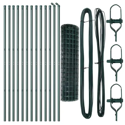 Euro Ograđivanje Ukop 25 x 1,2 m Čelik premazan PVC-om Zelena - 25 x 1,2 m (50 x 100 mm mreža) Zelena Fiksacija na tlo Cijena