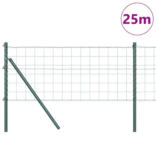 Euro Ograđivanje Ukop 25 x 0,6 m Čelik premazan PVC-om Zelena - 25 x 0,6 m (mreža 100 x 100 mm) Zelena Fiksacija na tlo Cijena