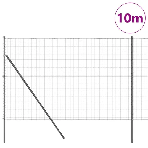 Euro Ograđivanje Ukop 10 x 1,6 m Čelik premazan PVC-om Siva - 10 x 1,6 m (mreža 50 x 50 mm) Siva Fiksacija na tlo Cijena