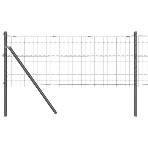 Euro Ograđivanje Ukop 10 x 0,8 m Čelik premazan PVC-om Siva - 10 x 0,8 m (mreža 50 x 75 mm) Siva Fiksacija na tlo Cijena