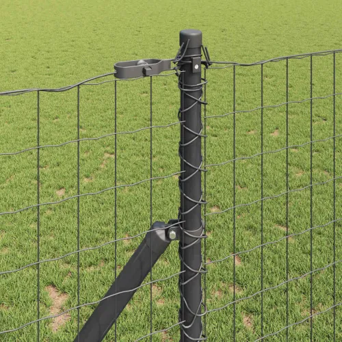 Euro Ograđivanje Ukop 10 x 1,2 m Čelik premazan PVC-om Siva - 10 x 1,2 m (mrežica 50 x 75 mm) Siva Fiksacija na tlo Cijena