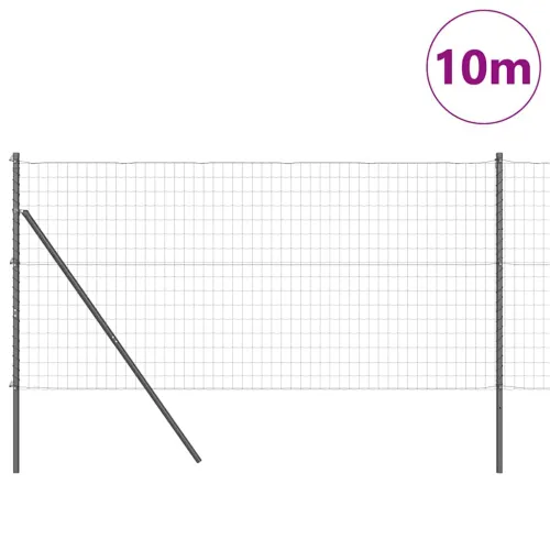 Euro Ograđivanje Ukop 10 x 1,2 m Čelik premazan PVC-om Siva - 10 x 1,2 m (mrežica 50 x 75 mm) Siva Fiksacija na tlo Cijena