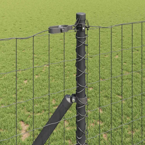 Euro Ograđivanje Ukop 10 x 1,2 m Čelik premazan PVC-om Siva - 10 x 1,2 m (50 x 100 mm mreža) Siva Fiksacija na tlo Cijena