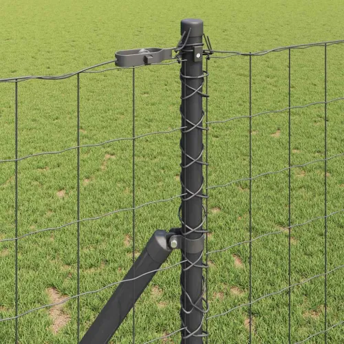 Euro Ograđivanje Ukop 10 x 1,2 m Čelik premazan PVC-om Siva - 10 x 1,2 m (75 x 100 mm mreža) Siva Fiksacija na tlo Cijena