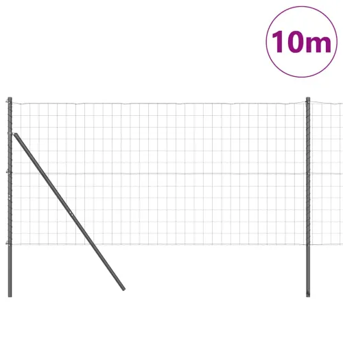 Euro Ograđivanje Ukop 10 x 1,2 m Čelik premazan PVC-om Siva - 10 x 1,2 m (75 x 100 mm mreža) Siva Fiksacija na tlo Cijena