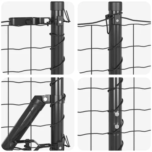Euro Ograđivanje Ukop 25 x 1,2 m Čelik premazan PVC-om Siva - 25 x 1,2 m (mreža 50 x 50 mm) Siva Fiksacija na tlo Cijena