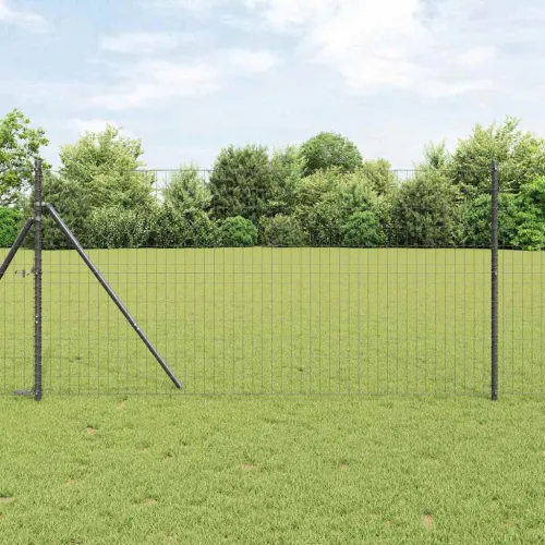 Euro Ograđivanje Ukop 25 x 1,2 m Čelik premazan PVC-om Siva - 25 x 1,2 m (50 x 100 mm mreža) Siva Fiksacija na tlo Cijena