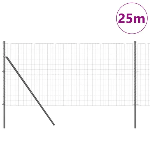 Euro Ograđivanje Ukop 25 x 1,2 m Čelik premazan PVC-om Siva - 25 x 1,2 m (50 x 100 mm mreža) Siva Fiksacija na tlo Cijena