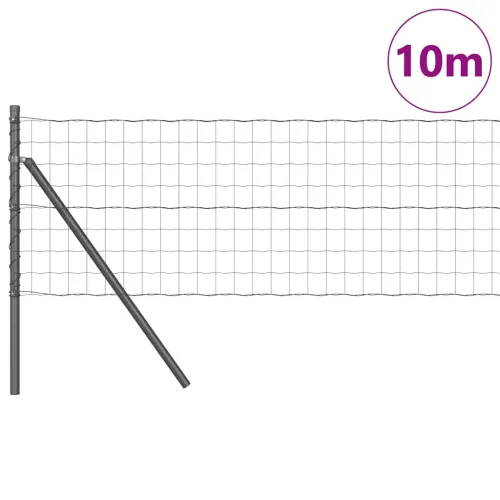 Euro Ograđivanje Ukop 10 x 0,6 m Čelik premazan PVC-om Siva - 10 x 0.6 m (76 x 64 mm mreža) Siva Fiksacija na tlo Cijena