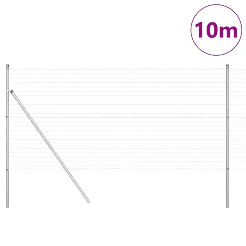 Euro Ograđivanje Ukop 10 x 1,2 m Pocinčani čelik Srebrna Mreža - 10 x 1,2 m (mreža 50 x 50 mm) Pocinčani čelik Fiksacija na tlo Cijena