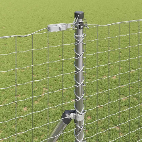 Vanjska Euro ograda za fiksiranje u tlo 10 x 1,6 m Srebrna - 10 x 1,6 m (mreža 50 x 50 mm) Pocinčani čelik Fiksacija na tlo Cijena