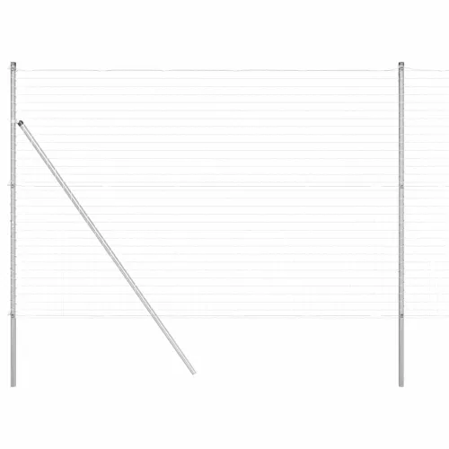 Vanjska Euro ograda za fiksiranje u tlo 10 x 1,6 m Srebrna - 10 x 1,6 m (mreža 50 x 50 mm) Pocinčani čelik Fiksacija na tlo Cijena