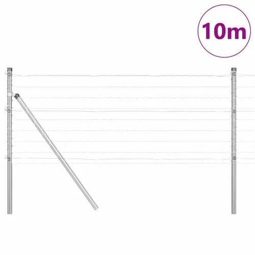 Euro Ograđivanje Ukop 10 x 0,4 m Pocinčani čelik Srebrna Mreža - 10 x 0,4 m (50 x 75 mm mreža) Pocinčani čelik Fiksacija na tlo Cijena