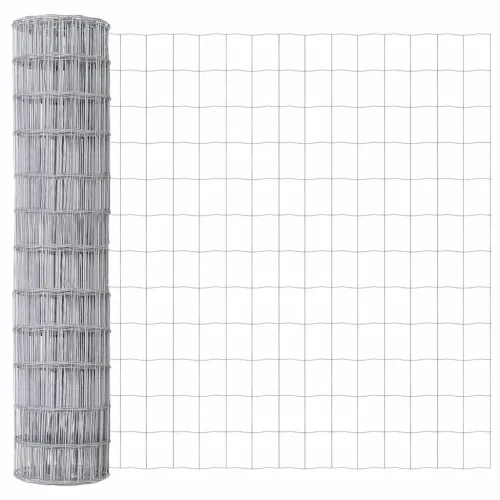 Vanjska Euro ograda za fiksiranje u tlo 10 x 1,2 m Srebrna - 10 x 1,2 m (75 x 100 mm mreža) Pocinčani čelik Fiksacija na tlo Cijena