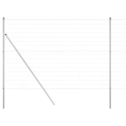 Vanjska Euro ograda za fiksiranje u tlo 10 x 1,6 m Srebrna - 10 x 1,6 m (mreza 100 x 100 mm) Pocinčani čelik Fiksacija na tlo Cijena
