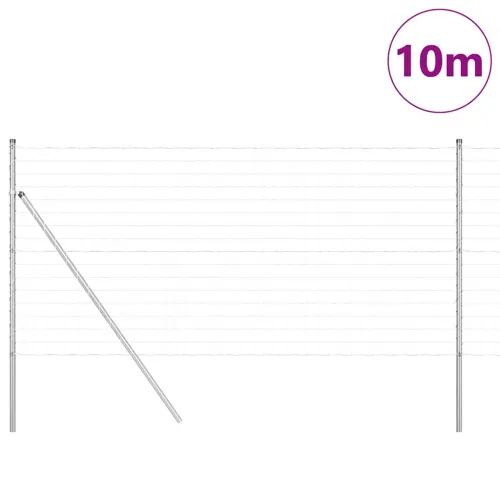 Euro Ograđivanje Ukop 10 x 1,2 m Pocinčani čelik Srebrna Mreža - 10 x 1,2 m (76 x 64 mm mreža) Pocinčani čelik Fiksacija na tlo Cijena