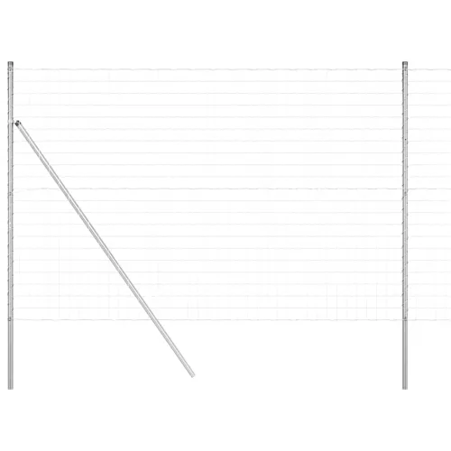 Vanjska Euro ograda za fiksiranje u tlo 10 x 1,6 m Srebrna - 10 x 1.6 m (76 x 64 mm mreža) Pocinčani čelik Fiksacija na tlo Cijena