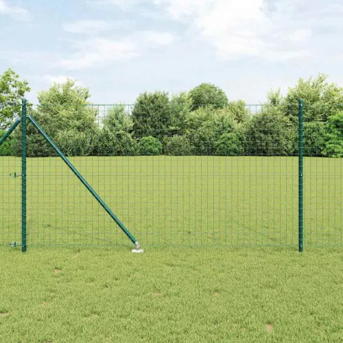 Euro ograda s špicama 10 x 1 m Čelik premazan PVC-om Zelena - 10 x 1 m (mreža 50 x 50 mm) Zelena Vijak sidro fiksacija Cijena