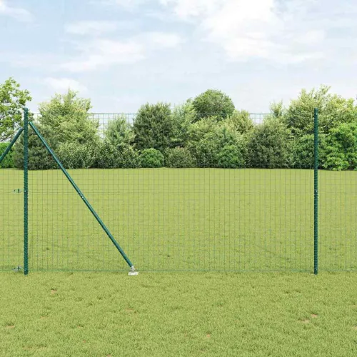 Euro ograda s špicama 10 x 1,6 m Čelik premazan PVC-om Zelena - 10 x 1,6 m (mreža 50 x 50 mm) Zelena Vijak sidro fiksacija Cijena