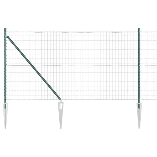 Euro ograda s špicama 10 x 1 m Čelik premazan PVC-om Zelena - 10 x 1 m (mreža 50 x 75 mm) Zelena Vijak sidro fiksacija Cijena